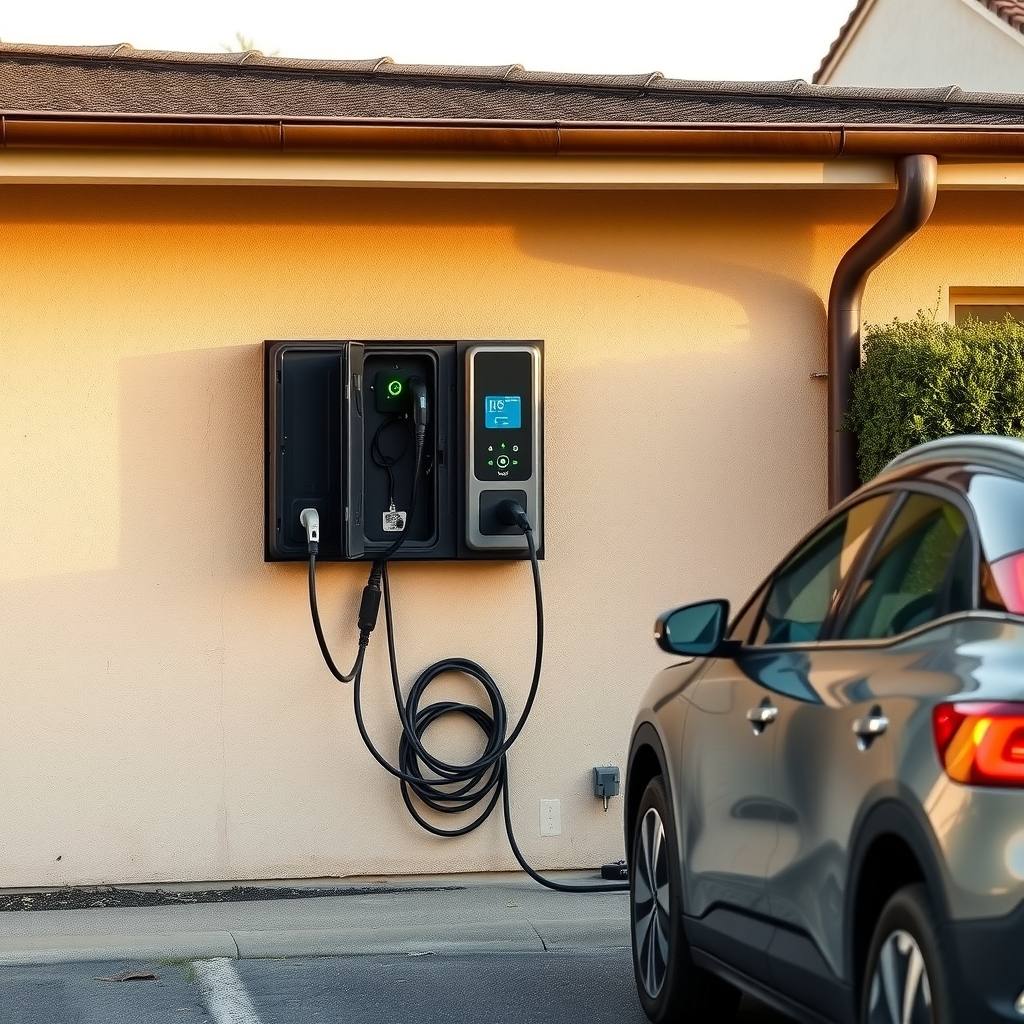 installation de borne de recharge à Bischwiller (illustration)