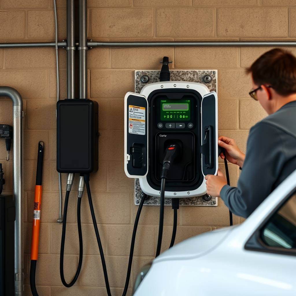 installation de borne de recharge à Bischwiller (illustration)
