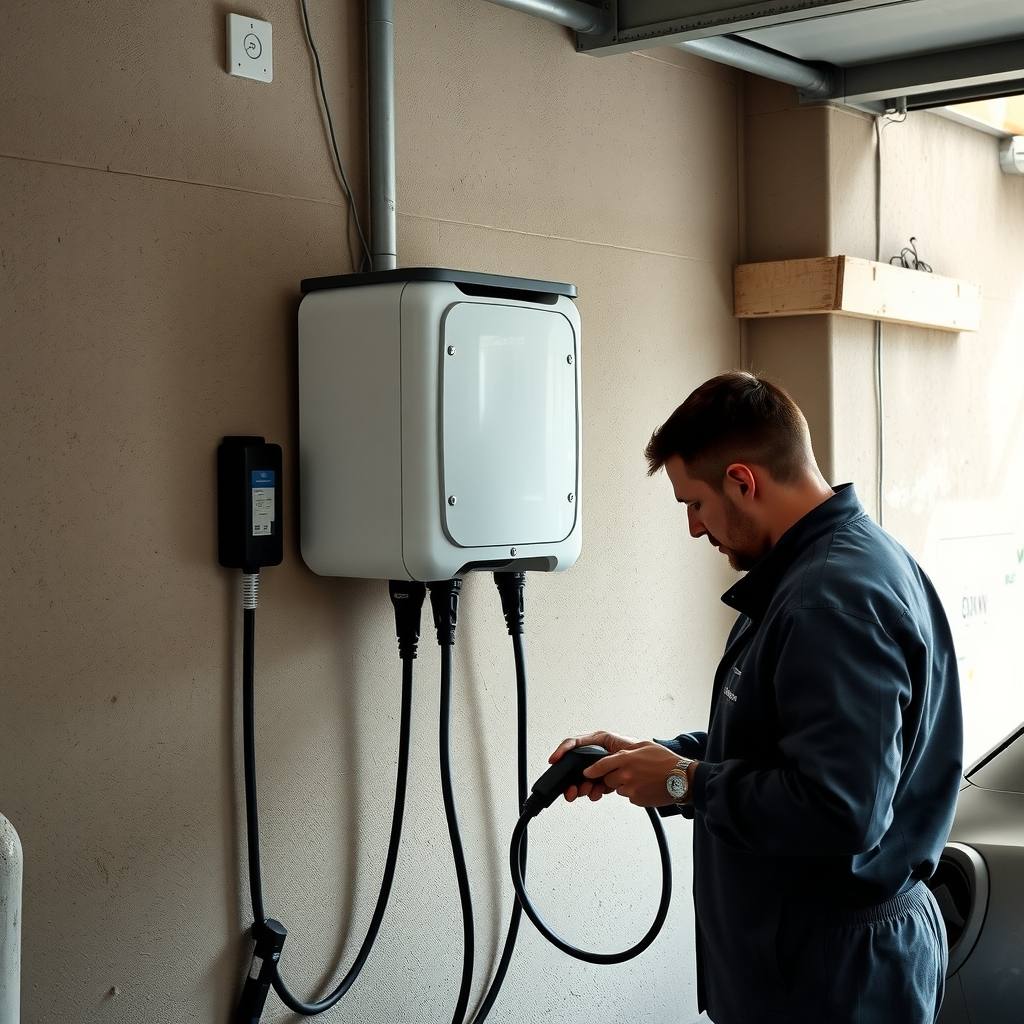 installation de borne de recharge à Hœnheim (illustration)