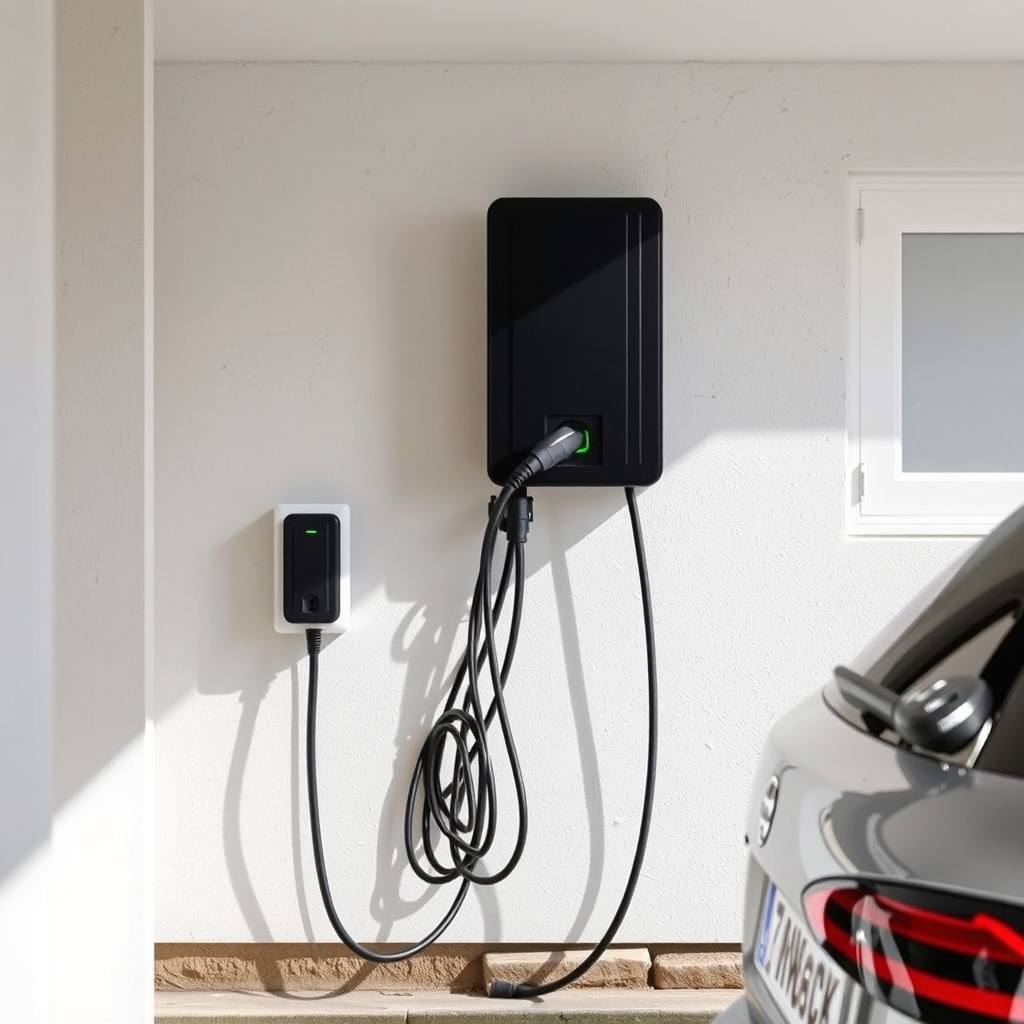 installation de borne de recharge à Obernai (illustration)
